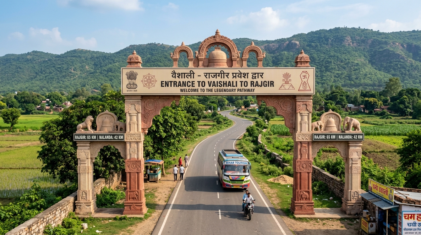නවවන දිනය –විශාලා මහනුවර සිට රජගහ නුවර බලා පිටත් විම