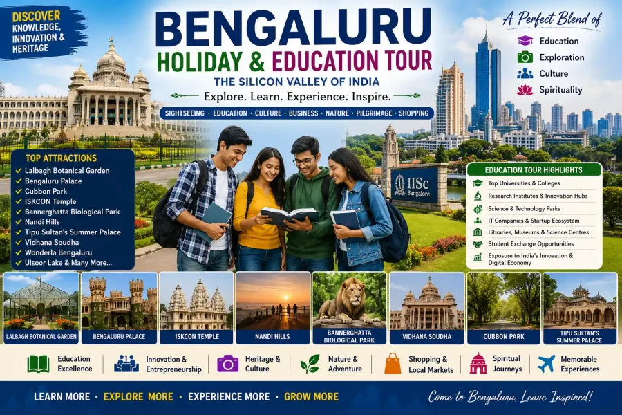 Bengaluru Holiday & Education Tour in India
