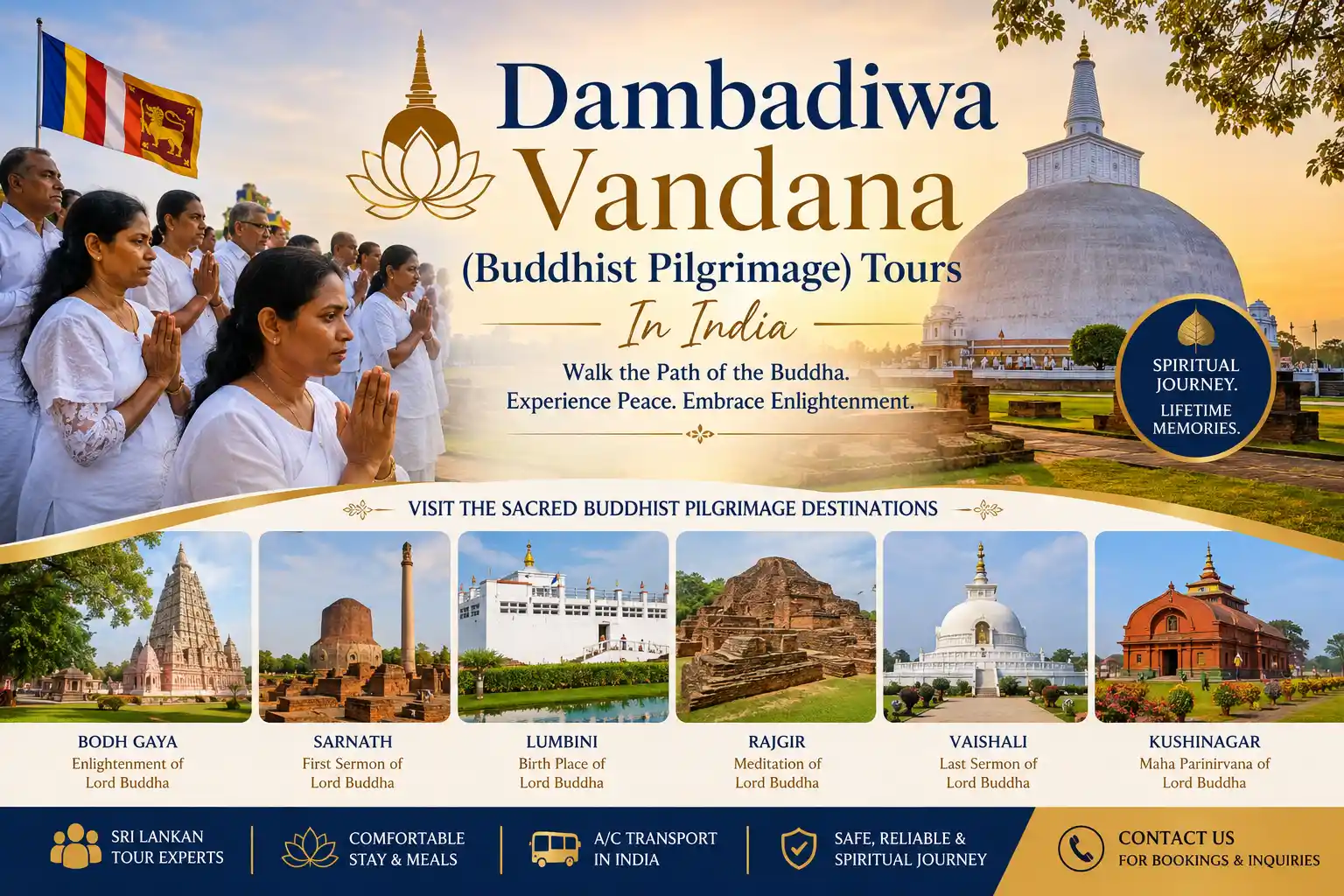 Uththama Pooja : Dambadiwa Vandana (Buddhist Pilgrimage) Tours in India